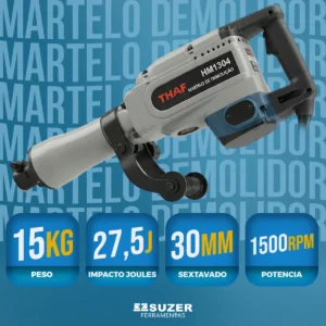 MARTELO DEMOLIDOR SEXTAVADO 30MM FORT